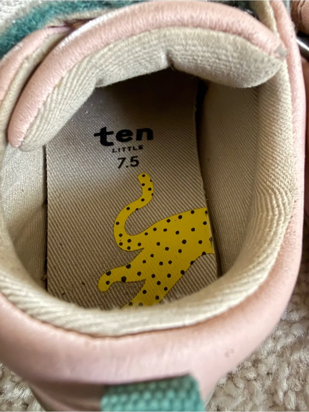 Ten Little Pink Sneaker 7.5T